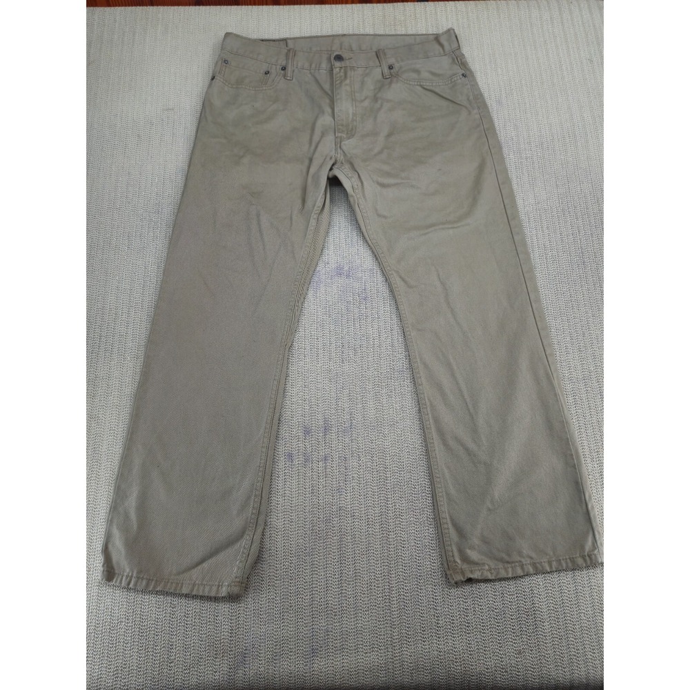 Levi's 514 Jeans Mens 36 x 30 Beige Khaki Straight Leg Regular Fit Modern